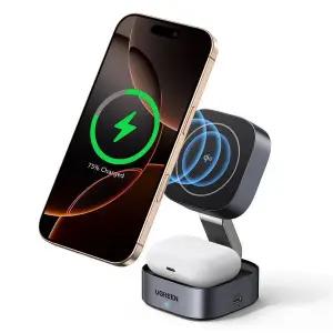 유그린 MagFlow Qi2 2in1 25W 마그네틱 무선 충전기