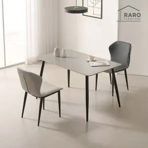 [/착불배송] 앤디 1250 포세린 통 세라믹 4인 식탁 세트 (식탁+의자2)