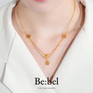 순금목걸이 7.5g 24k 여자 디자인 플라워 비벨 두돈 2돈