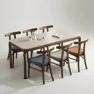 피어몬 애쉬 원목 양면 포세린 세라믹 6인 식탁세트 의자6개)