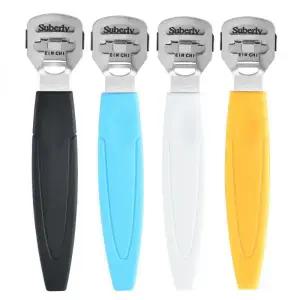 발각질제거기 풋브러쉬 스테인레스 스틸 발 피부 면도기 옥수수 큐티클 커터 리무버 강판 페디큐어 파일 풋