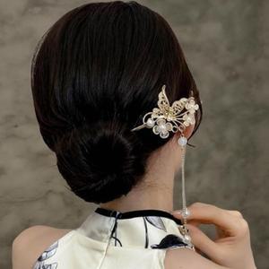 [다잇템] 여성 H라인 방울 라운드 비녀 사랑스러운 올림머리 헤어핀