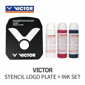 빅터 스텐실세트(잉크+카드) 배드민턴라켓 로고 마킹