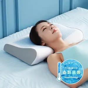 [50%반값특가] 두피열잡는 숙면 솔솔 쿨젤 메모리폼 경추베개 스르르 깊은잠