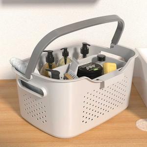 욕실 칸막이목욕바구니 수납 분리형 중형 세면도구 보관함