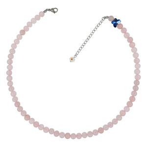 장미수정 목걸이 써지컬 천연 원석 비즈 분홍색 6mm