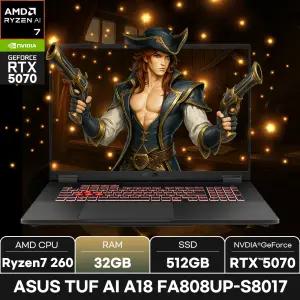 ASUS TUF AI 게이밍노트북 A18 FA808UP-S8017/RAM 32GB/WIN11/ +마우스증정