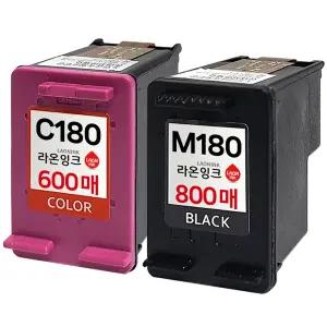 삼성 잉크 세트 INK-M180 INK-C180 3배용량 호환 SL-J1770FW SL-J1660 SL-J1663 SL-J1665