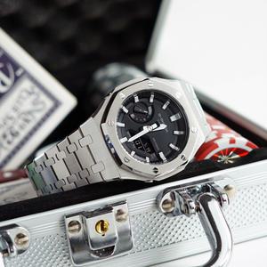 지샥 지얄오크 풀메탈 커스텀 블루투스 터프솔라 전자 패션 손목시계