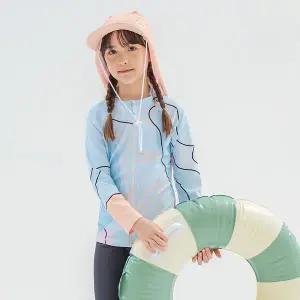 [아이스샌드](의정부점)주니어 아동 여아 래쉬가드 플랩캡 초등학생 중학생 수영복세트 BR-355119