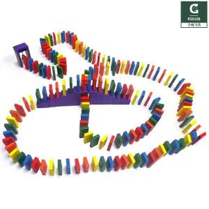 KS0108 원목 칼라 도미노 416pcs + 보관함 / 수세기 수연산