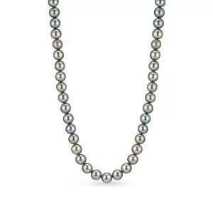 18k 블랙 아코야진주 비드 목걸이_대 약 42cm