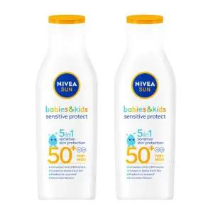 | 니베아 | 선 키즈 센서티브 프로텍트 선로션 (SPF50+/PA++++) 200ml, 2개 민감성피부 자외선차단 피부