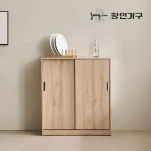 장인가구 아망드 슬라이딩 800 주방 수납장 그릇 장식장 홈카페장