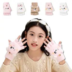 키즈트리 아동 유아 키즈 여아 남아 어린이 겨울 방한 토끼 곰돌이 벙어리 반 장갑 ST-140