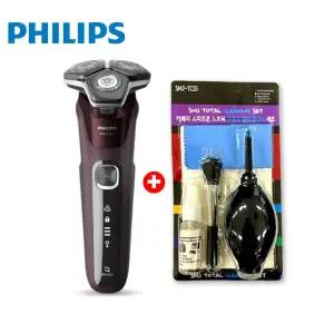 필립스 정품 SkinIQ 5000 시리즈 전기면도기 S5881/12 버건디 레드+청소도구세트 / TJ