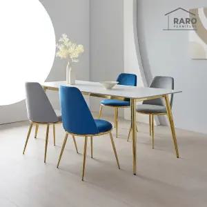 [/착불배송] 애디 1800 포세린 양면 세라믹 6인 식탁 세트 (식탁+의자4)