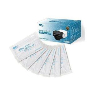 바이얼리 국산 3중 MB필터 일회용 마스크 대형 50매 블랙 화이트 개별포장