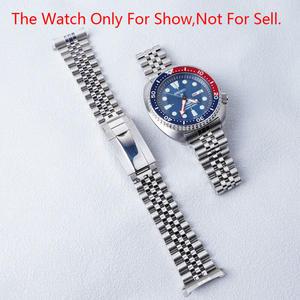 호환 Roalmy 할로우 커브 시계 밴드 쥬빌리 팔찌 세이코 프로스펙스 세이코 킹 터틀용 오이스터 접이식 버