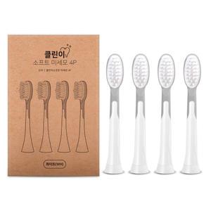 오아 클린이 소프트 시리즈 전용 미세모 리필 칫솔모 화이트 - 4개