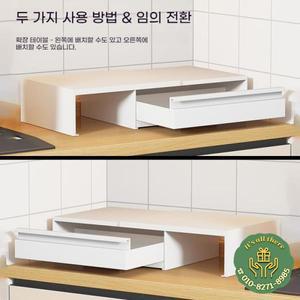 새로운 전자레인지 보관 랙 카페 선반 서랍 포함 주방 조리대 확장 수납 박스 슬라이딩 정리함 금속