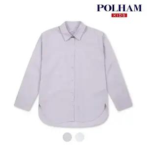 [폴햄키즈] 시그니처 여아 포플린 오버핏 셔츠_PKD5WC2010