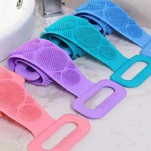 때밀이 용품 목욕 타월 타올 손잡이형 샤워 브러쉬 등 실리콘