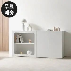 [벤티스가구]허밍 2단 선반 수납장 세트 거실 아이방 선반장 다용도 수납장 슬림(베이직형+도어형)