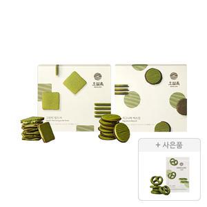 오설록 그린티랑드샤 10입, 1개+시그니처 비스킷 10입, 1개+증정(말차프레첼 11g, 1개)
