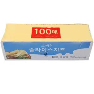 대용량 슬라이스치즈 100매 간편 조리용 치즈 업소용 가