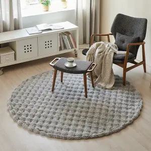 [벨리에르][애끌리아] 버블 토끼털 MC 장모 원형 러그(170x170)