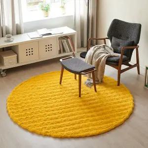 [벨리에르][애끌리아] 버블 토끼털 MC 장모 원형 러그(100x100)