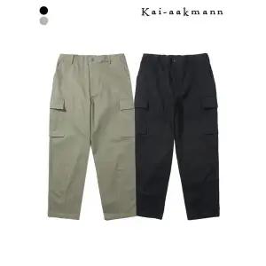 [본사][카이아크만]유니) 기모 코튼스판(트윌) 1/2밴딩 카고 루즈테이퍼드 (FKQWDYZ796P)