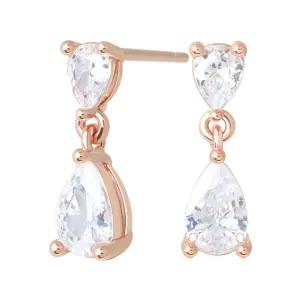 14K 골드필드 핀 이어링 엠마 큐빅 물방울 드롭 데일리 귀걸이