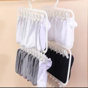 양말 걸이 건조대 세탁 빨래 집게 속옷 건조 (3단)