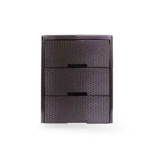 라탄서랍장 3단 다크브라운 정리 다용도 다기능 만능 하의 바지 책 서류 가정 물건