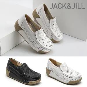 [잭앤질]잭앤질 통기성굿 펀칭 소가죽 슬립온(JB1Z367)