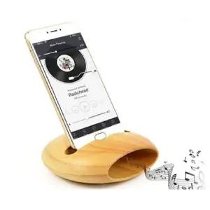 무전원 스피커 우드무 파워리스 나무 휴대용 폰음향증폭 스마트 거치 기기 스마트용