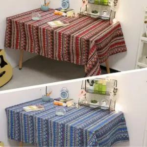 2색 1개 140x90 인디언 패턴 테이블보 식탁 캠핑 파티 식탁보 식탁 커버 테이블 매트