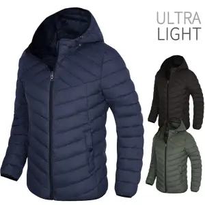 [디바옴므]겨울 베이직 후드 집업 경량 패딩 점퍼