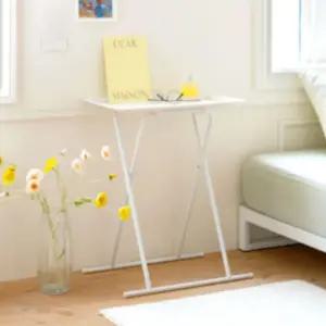 하우스레시피 씨티 미니 접이식 사이드 테이블 화이트 BNS