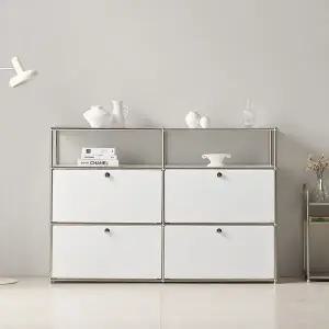 [라인아트]파스코 모듈 3단1510수납장4도어 YJ-P865 모듈수납장 미드센츄리인테리어