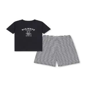 [롯데백화점]폴햄 키즈_공용 스트라이프 5부 라운지 세트 PKF2UI3820