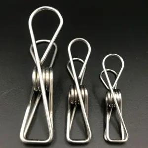 다용도 스텐 집게 10개 도(중)/고리/수세미/걸이/집개/멀티/빨래/사진/수납/집게/다목적/싱크대/고리/집게