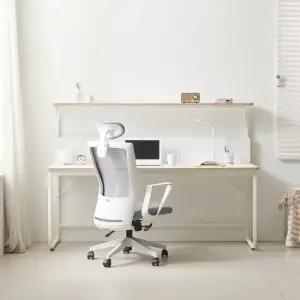 나무뜰 하딘 화이트 선반형 철제 책상 1800 CNM030C (착불)