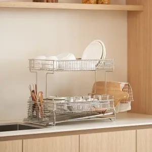 [비밀상점] 엠보형 연마제없는 올스텐 304 식기건조대 헤이븐 2단 풀세트