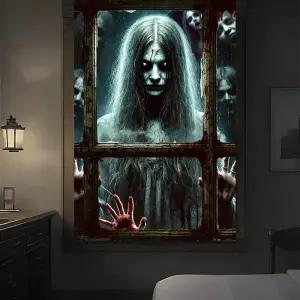 나무 창살 귀신 월데코 파티 현수막 할로윈 캠핑 장식