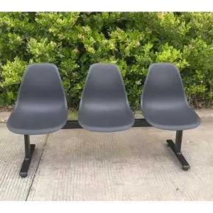 3인벤치의자 투명 정류장 골목길 카페 대기실 의자 매트 블랙-2인용