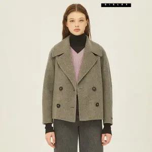 [시슬리] 버디 헤링본 더블 숏 코트 SACTF2561