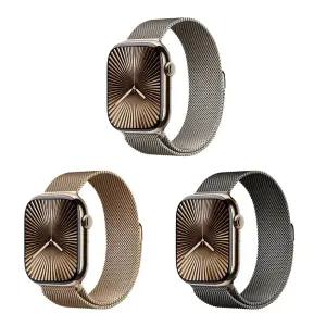Apple Watch 11 GPS + Cellular 42mm 골드 티타늄 케이스/밀레니즈 루프 (내추럴/골드/슬레이트) 선택